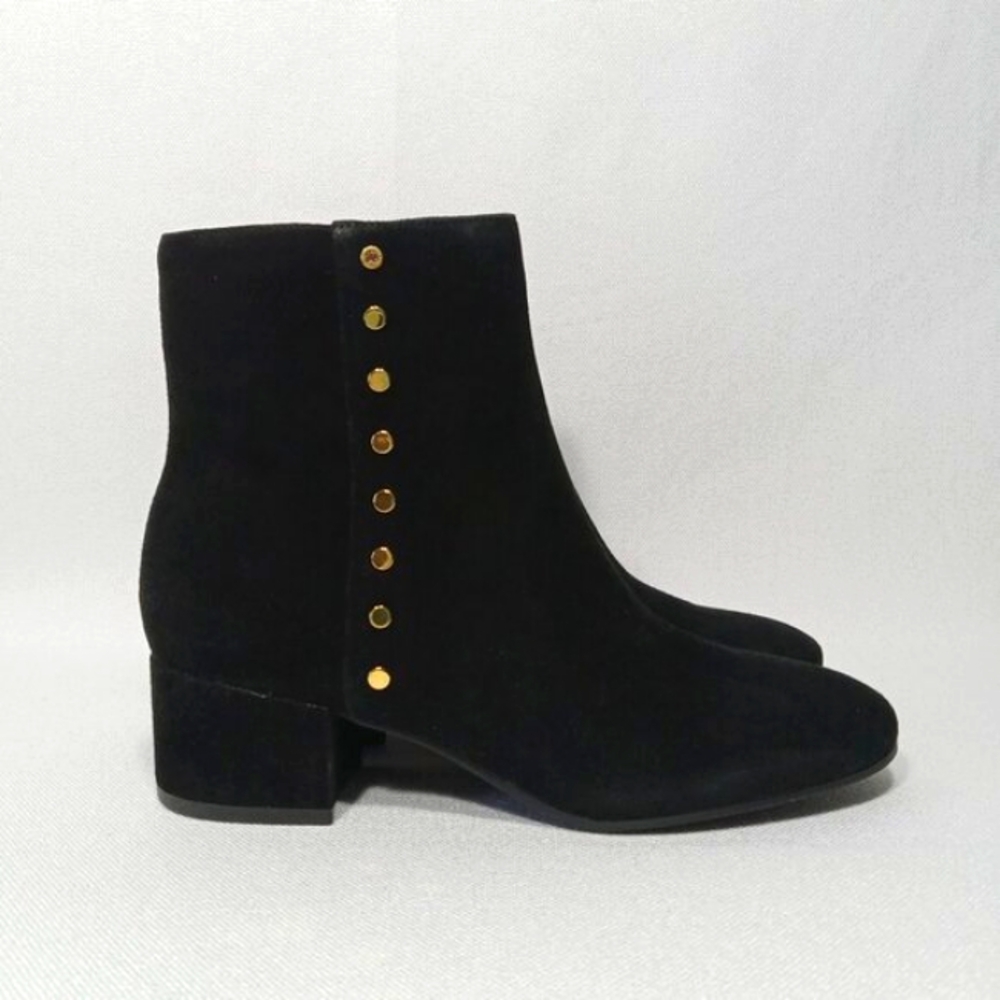 LAUREN RALPH LAUREN Wharton Black Suede Leather Ankle Boot Womens Size 5